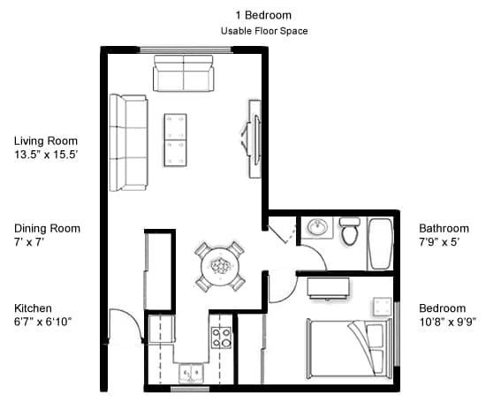 1 Bedroom Ground Floor